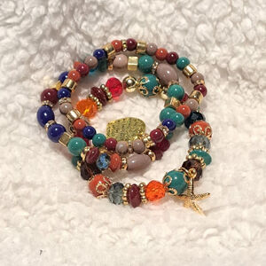 Women's Handmade Beaded Bracelet One Size Multi-color